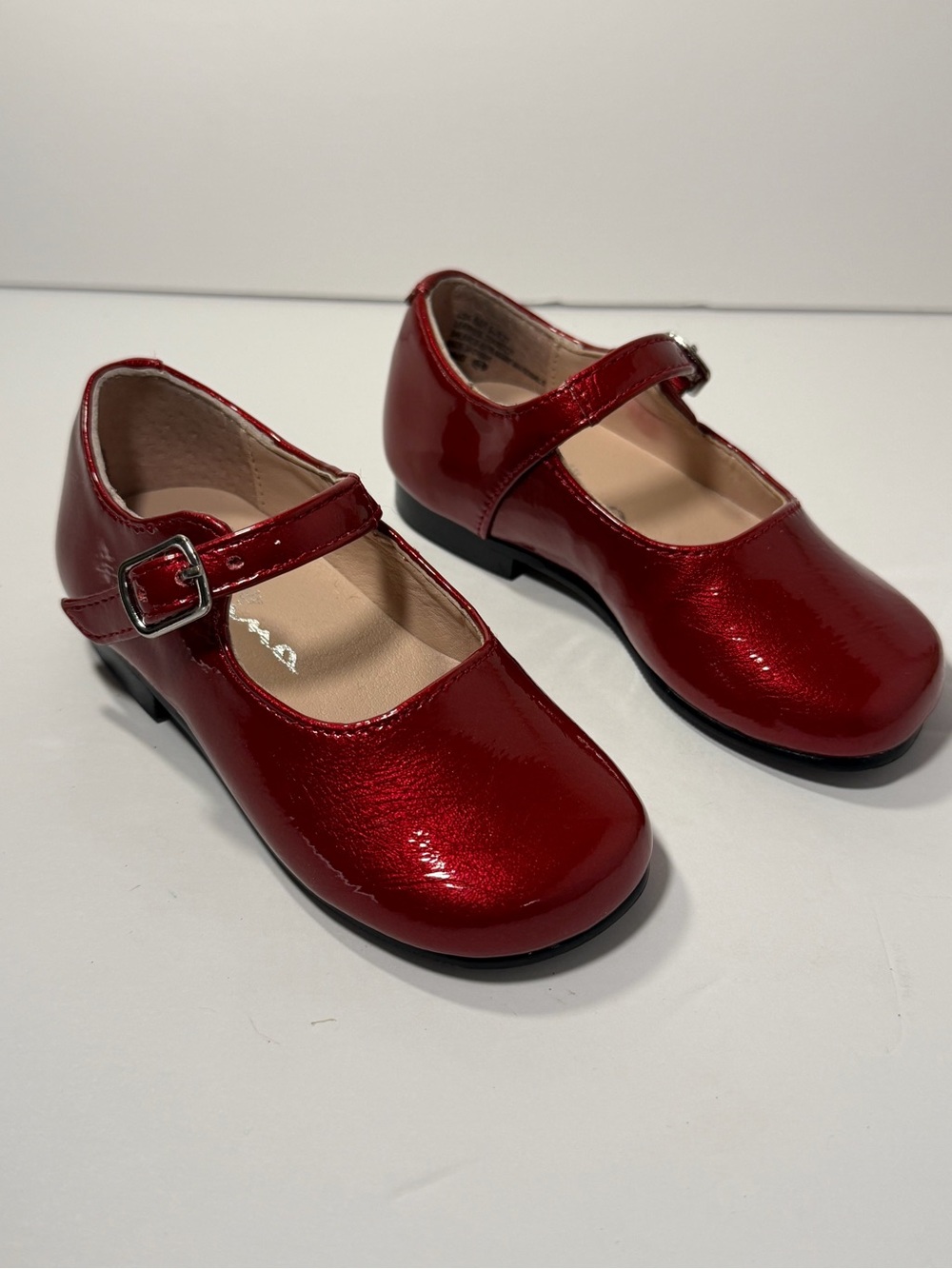 Nina Girls Red Metallic Patent Mary Jane Dress Shoes Size 5M EUR 21